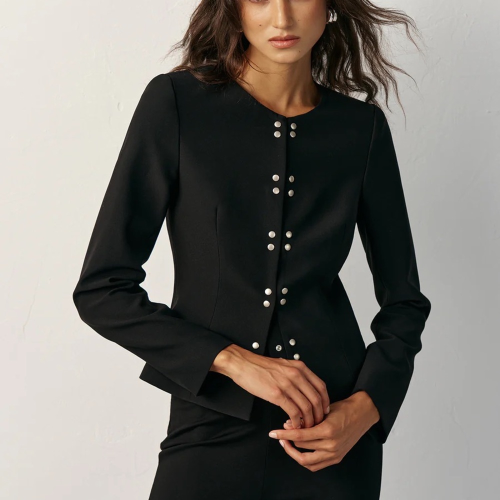 Commense Black Buttoned Blazer